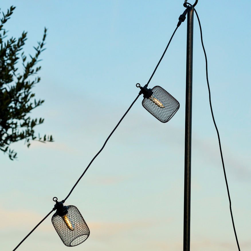 Festoon Cylinder Solar Lights - Black2 - Duck Barn Interiors