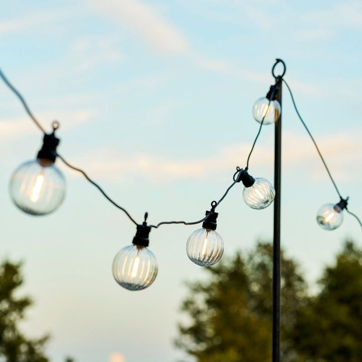 Festoon Ribbed Round Lights - Black1 - Duck Barn Interiors