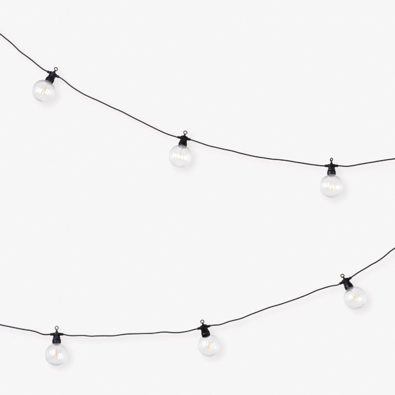 Festoon Ribbed Round Lights - Black6 - Duck Barn Interiors