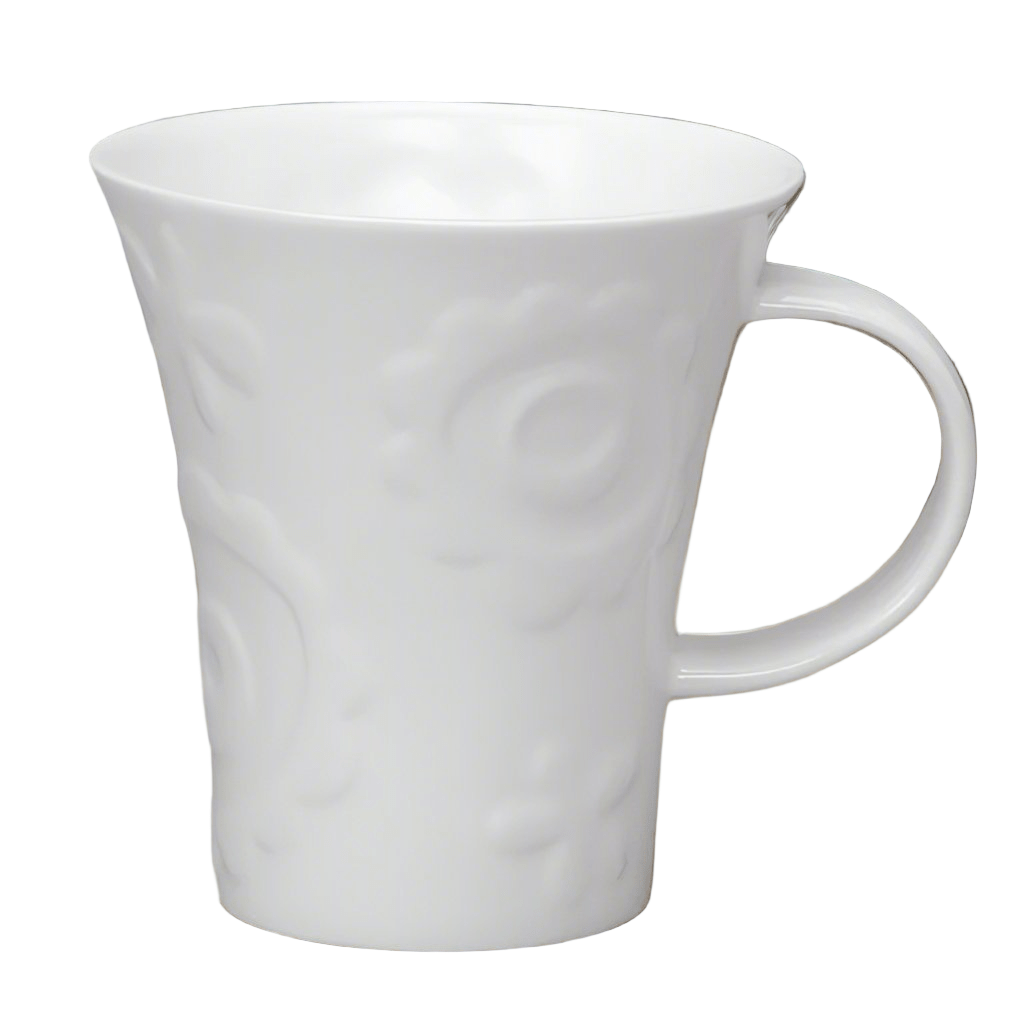 Flute White Bone China Mug - Daisy1 - Duck Barn Interiors