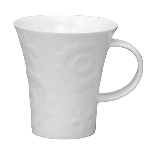 Flute White Bone China Mug - Daisy