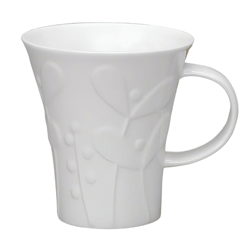 Flute White Bone China Mug - Seedling