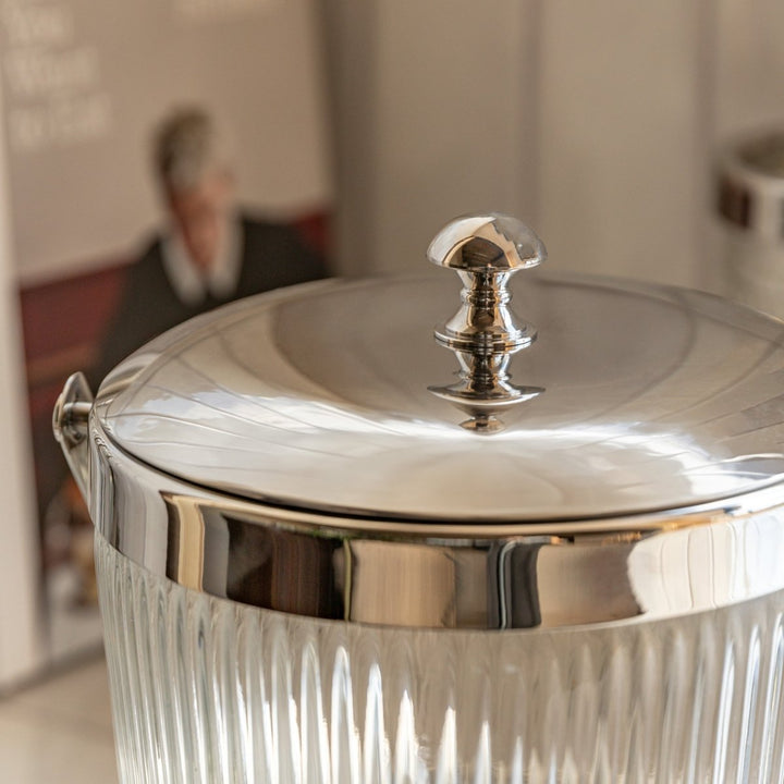 Fluted Glass Ice Bucket2 - Duck Barn Interiors