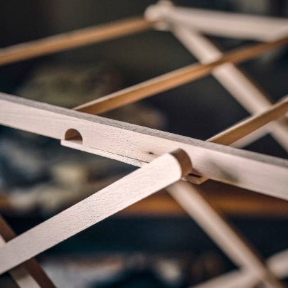 Folding Wooden Clothes Horse - Beech7 - Duck Barn Interiors