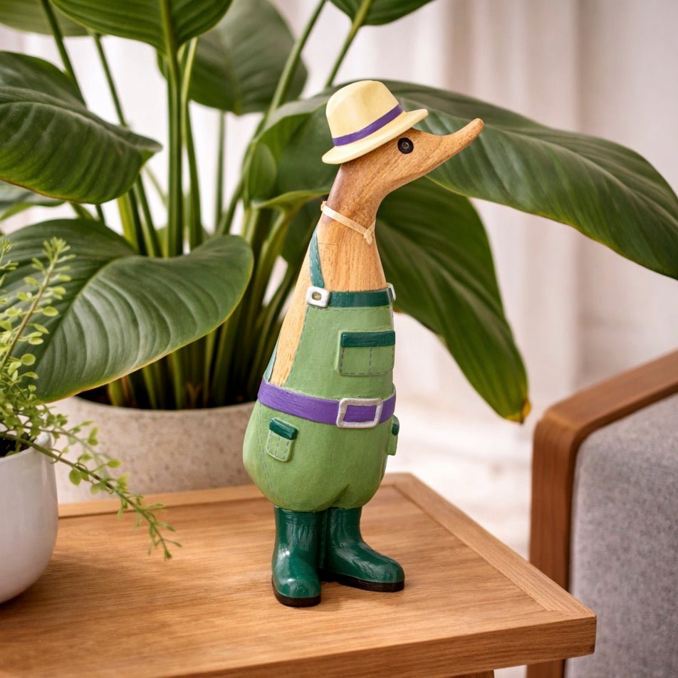 Gardener Duckling in Welly Boots - Green1 - Duck Barn Interiors