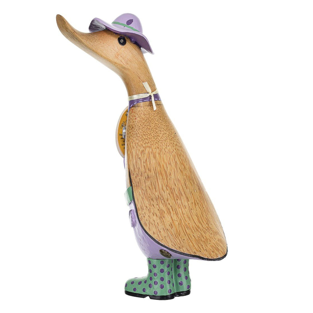Gardener Duckling in Welly Boots - Lavender3 - Duck Barn Interiors