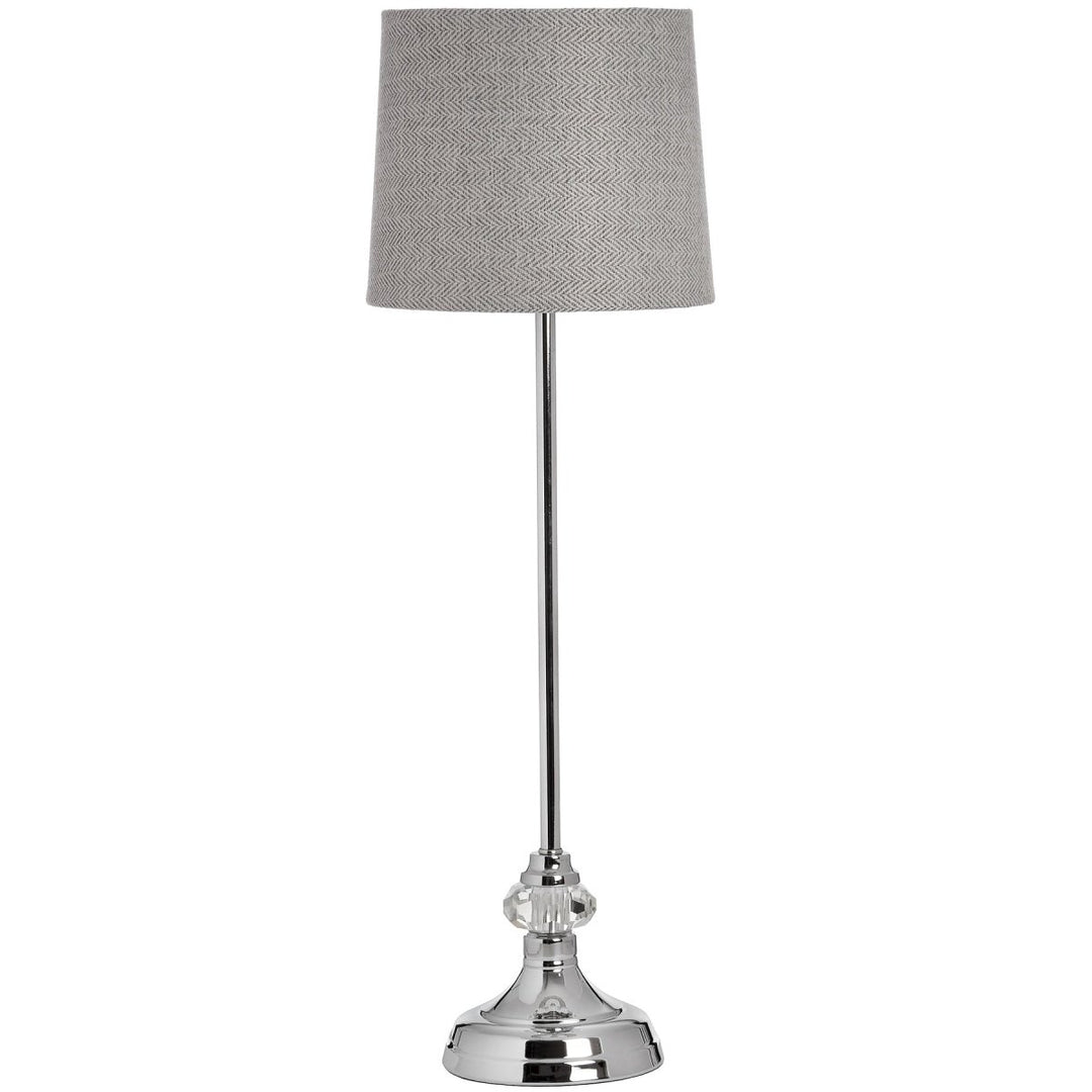 Genoa Chrome Table Lamp with Shade1 - Duck Barn Interiors