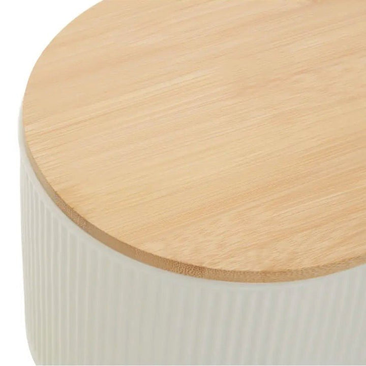 Geome Cream Bread Bin in Stoneware4 - Duck Barn Interiors