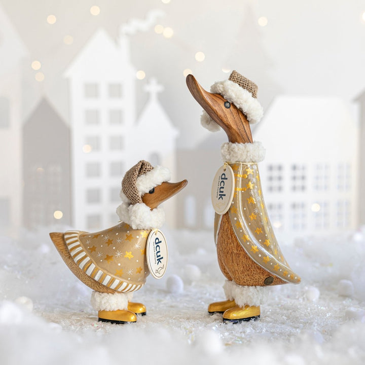 Gilded Caramel Duckling in Gold Star Cloak2 - Duck Barn Interiors