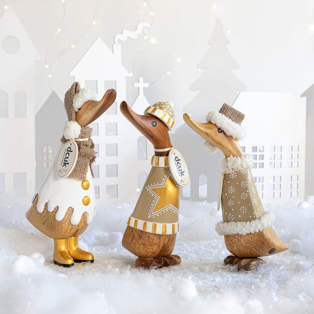 Gilded Caramel Duckling with Gold Buttons2 - Duck Barn Interiors