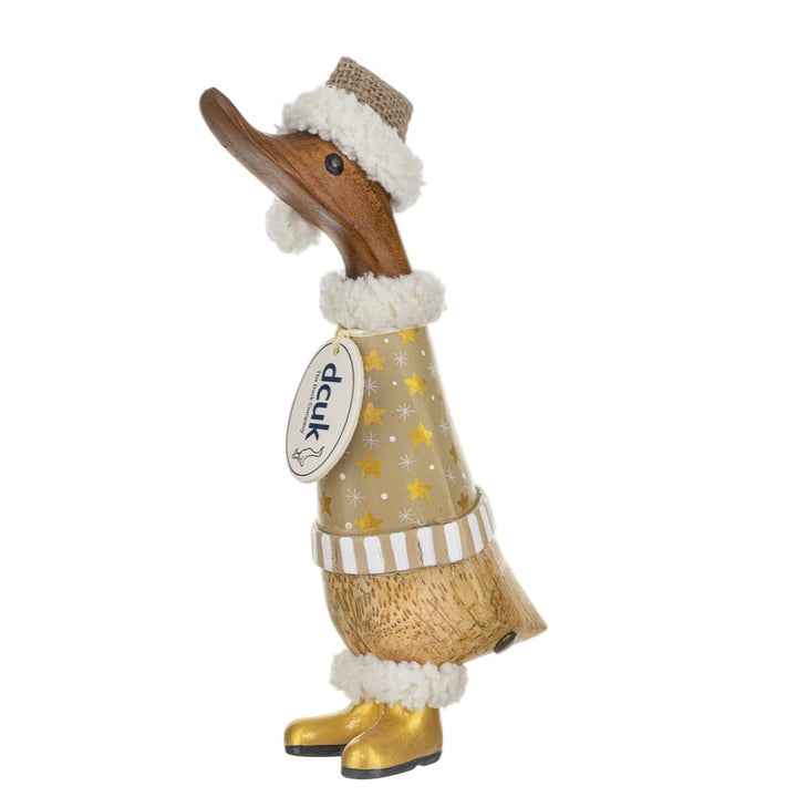 Gilded Caramel Duckling with Gold Stars Jumper1 - Duck Barn Interiors