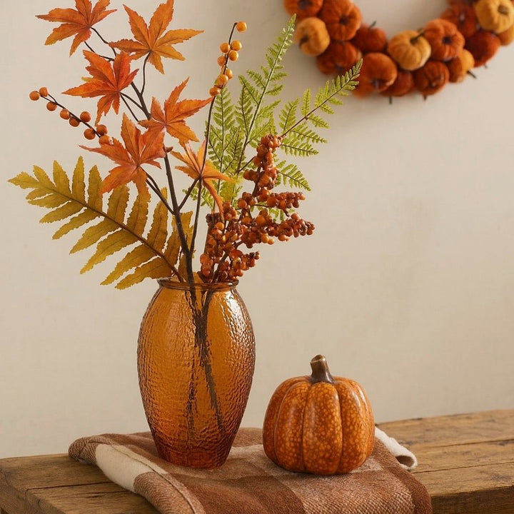 Gisela Graham Orange Textured Vase2 - Duck Barn Interiors