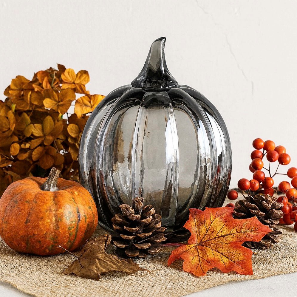 Glass Pumpkins - Clear - Large1 - Duck Barn Interiors