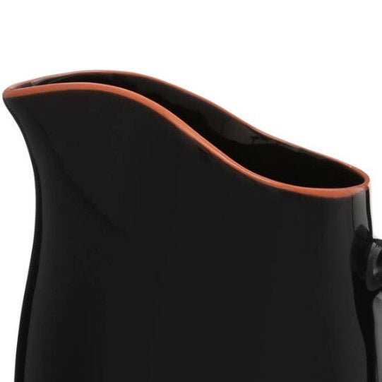 Glazed Calisto Terracotta Water Pitcher Jug - Black3 - Duck Barn Interiors