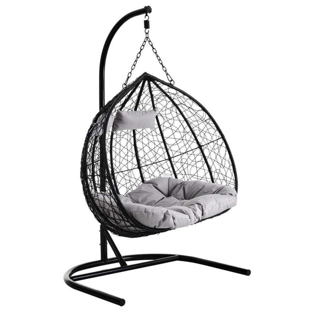 Goa Black Double Hanging Chair3 - Duck Barn Interiors