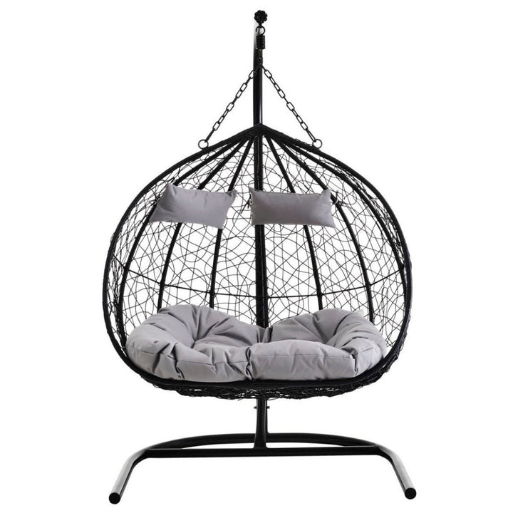 Goa Black Double Hanging Chair4 - Duck Barn Interiors