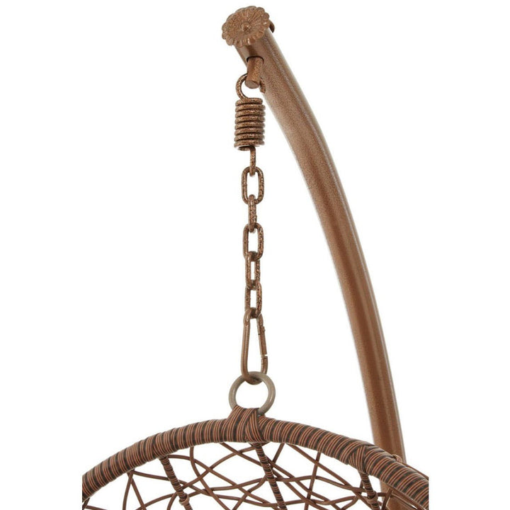 Goa Brown Rattan Hanging Chair6 - Duck Barn Interiors