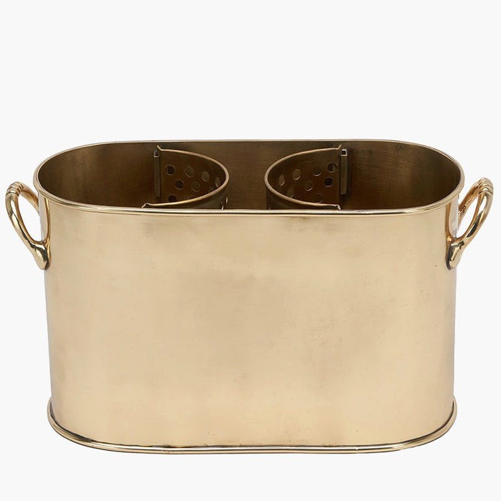 Gold Metal 2 Bottle Wine Holder4 - Duck Barn Interiors