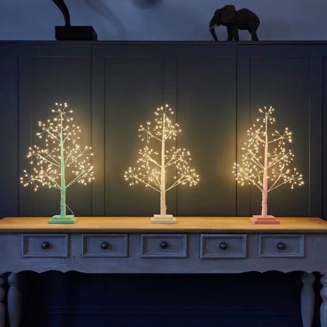 Green Hibiscus Tree with Warm LED Lights - 60cm - Mains Powered3 - Duck Barn Interiors