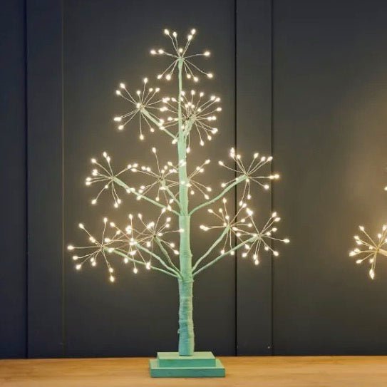 Green Hibiscus Tree with Warm LED Lights - 60cm - Mains Powered2 - Duck Barn Interiors