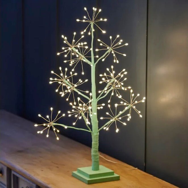 Green Hibiscus Tree with Warm LED Lights - 60cm - Mains Powered1 - Duck Barn Interiors