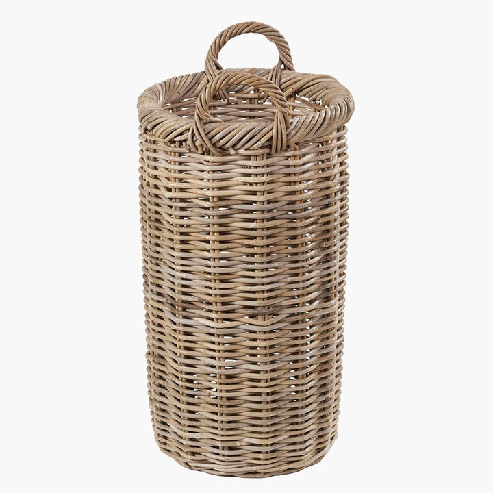 Grey Kubu Rattan Umbrella Basket7 - Duck Barn Interiors