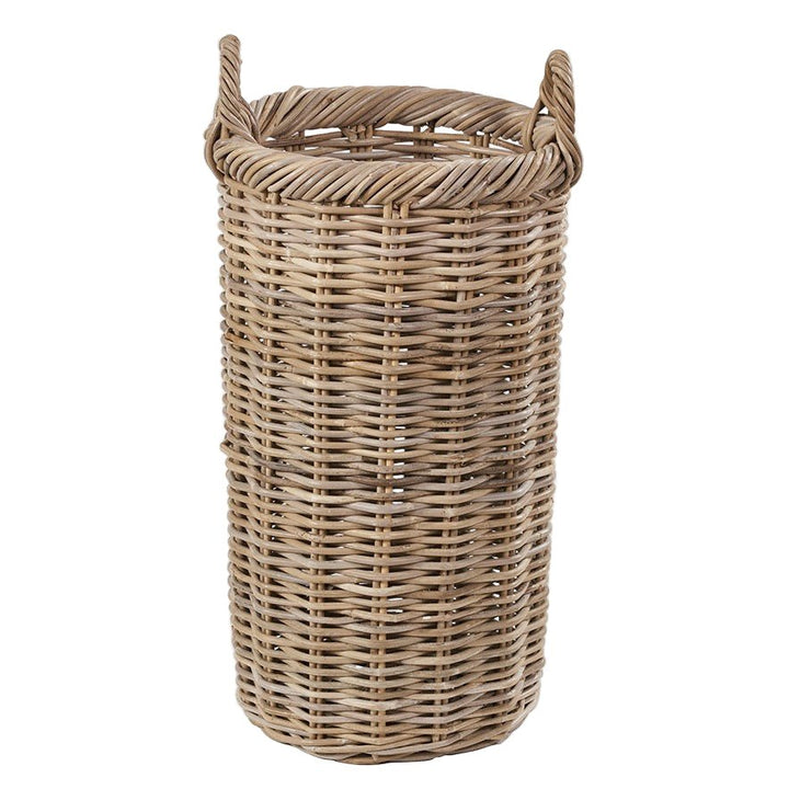Grey Kubu Rattan Umbrella Basket1 - Duck Barn Interiors