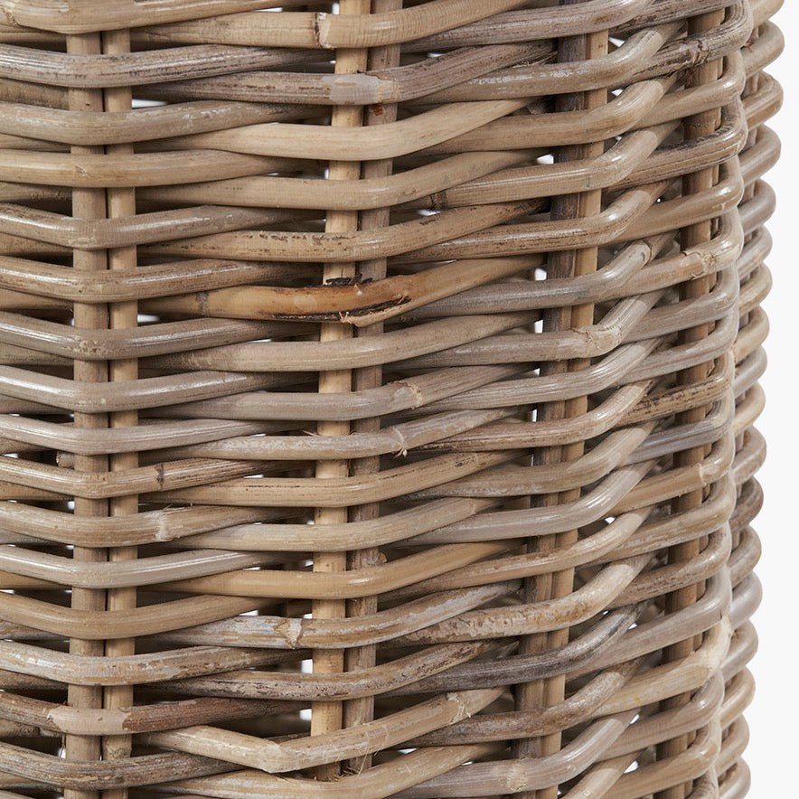 Grey Kubu Rattan Umbrella Basket4 - Duck Barn Interiors