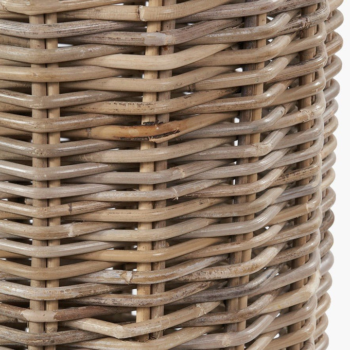 Grey Kubu Rattan Umbrella Basket4 - Duck Barn Interiors