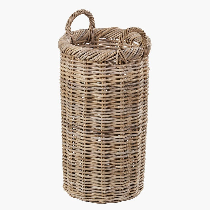 Grey Kubu Rattan Umbrella Basket8 - Duck Barn Interiors