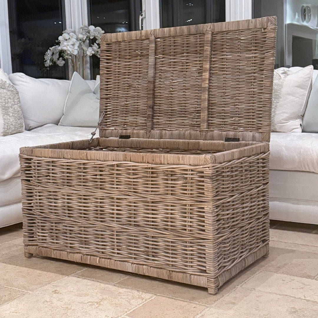 Rectangular Storage Chest Grey Rectangle Kubu Lidded Storage Chest - Large – Duck Barn Interiors