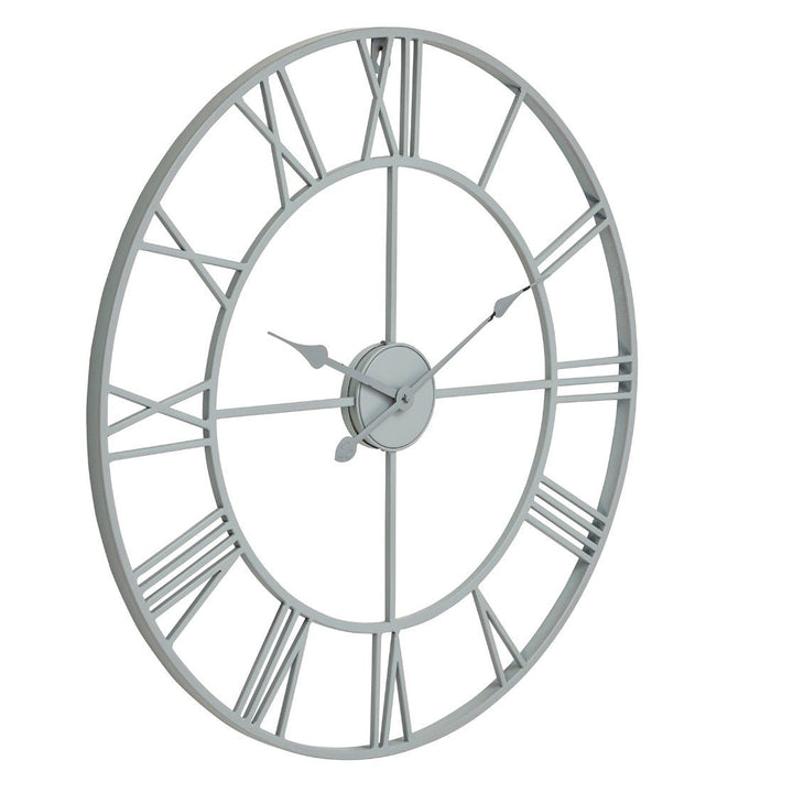 Grey Skeleton Wall Clock (70cm)1 - Duck Barn Interiors