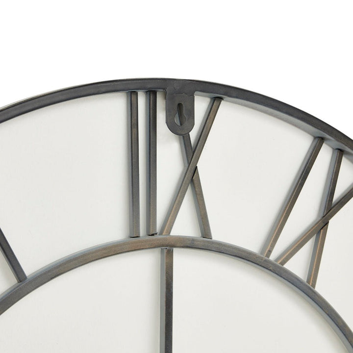 Grey Skeleton Wall Clock (70cm)2 - Duck Barn Interiors