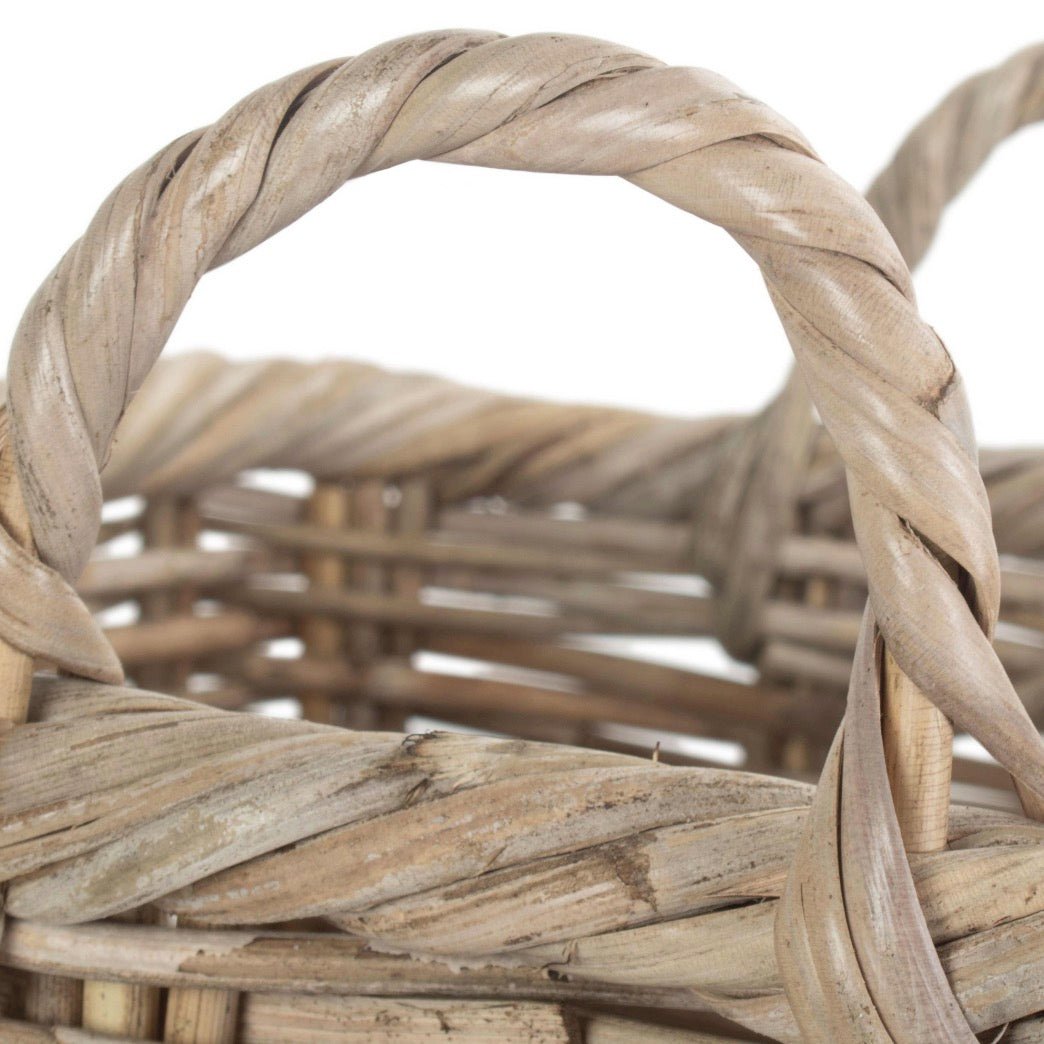 Grey Square Rattan Umbrella Basket5 - Duck Barn Interiors