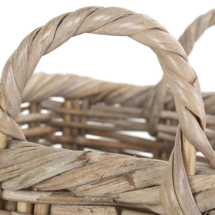 Grey Square Rattan Umbrella Basket5 - Duck Barn Interiors