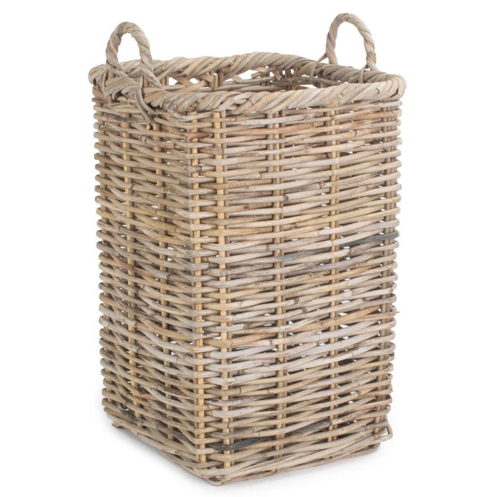 Grey Square Rattan Umbrella Basket1 - Duck Barn Interiors