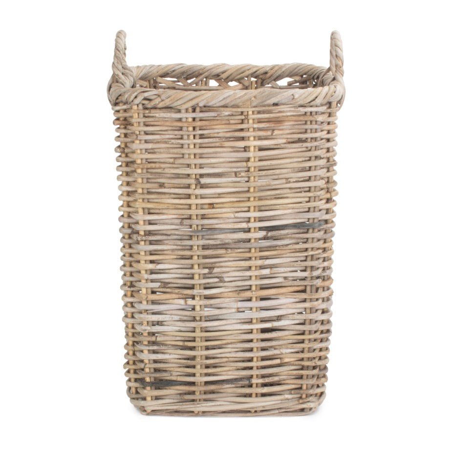 Grey Square Rattan Umbrella Basket3 - Duck Barn Interiors