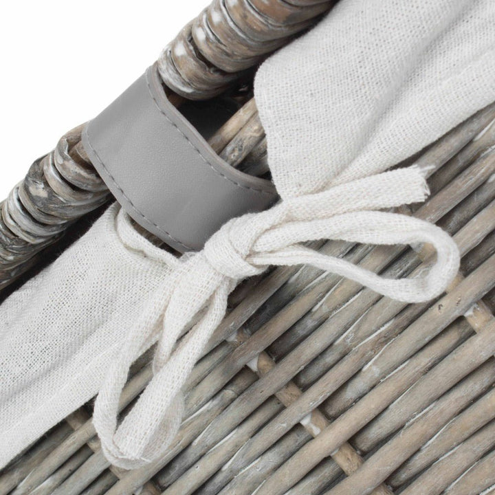 Grey Wash Rectangular Lidded Basket - 60cm4 - Duck Barn Interiors