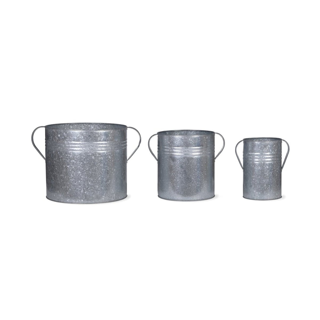 Hailey Galvanised Steel Planters - Set of 34 - Duck Barn Interiors