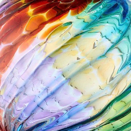 Hand Blown Glass 10cm Friendship Ball - Swirl - Multicoloured3 - Duck Barn Interiors