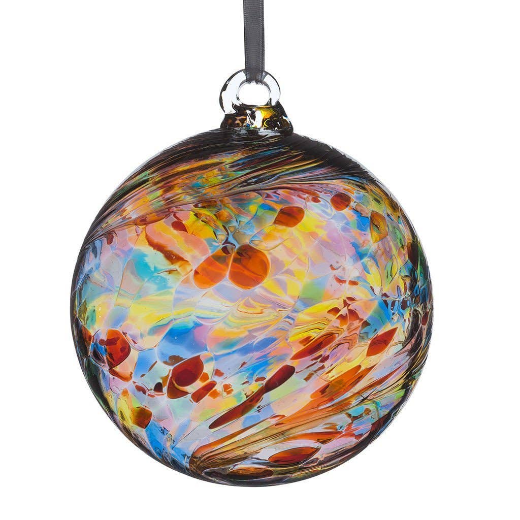 Hand Blown Glass 8cm Friendship Ball - Multicoloured1 - Duck Barn Interiors