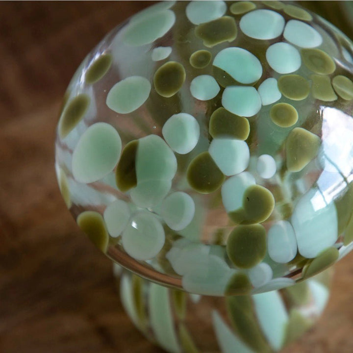 Handblown Forest Green Glass Mushrooms - Set of 24 - Duck Barn Interiors