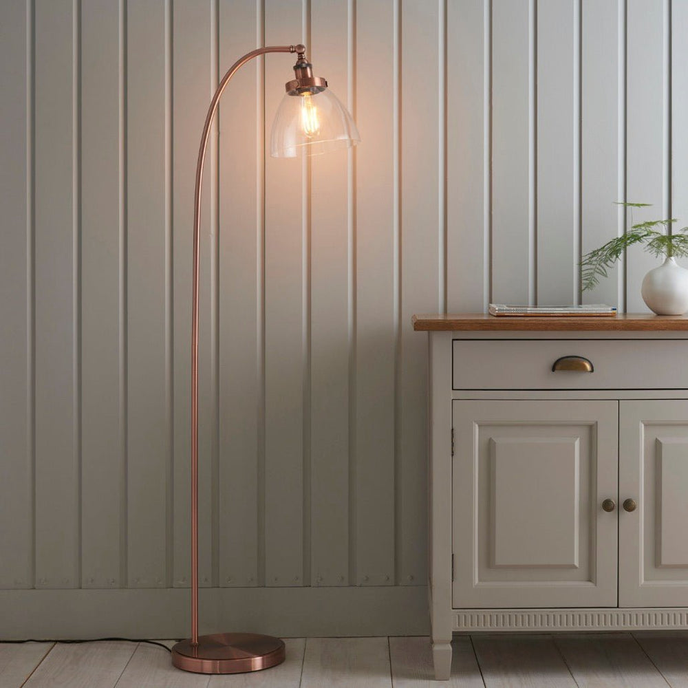 Hansen Floor Lamp - Aged Copper1 - Duck Barn Interiors