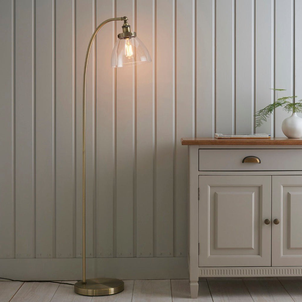 Hansen Floor Lamp - Antique Brass1 - Duck Barn Interiors