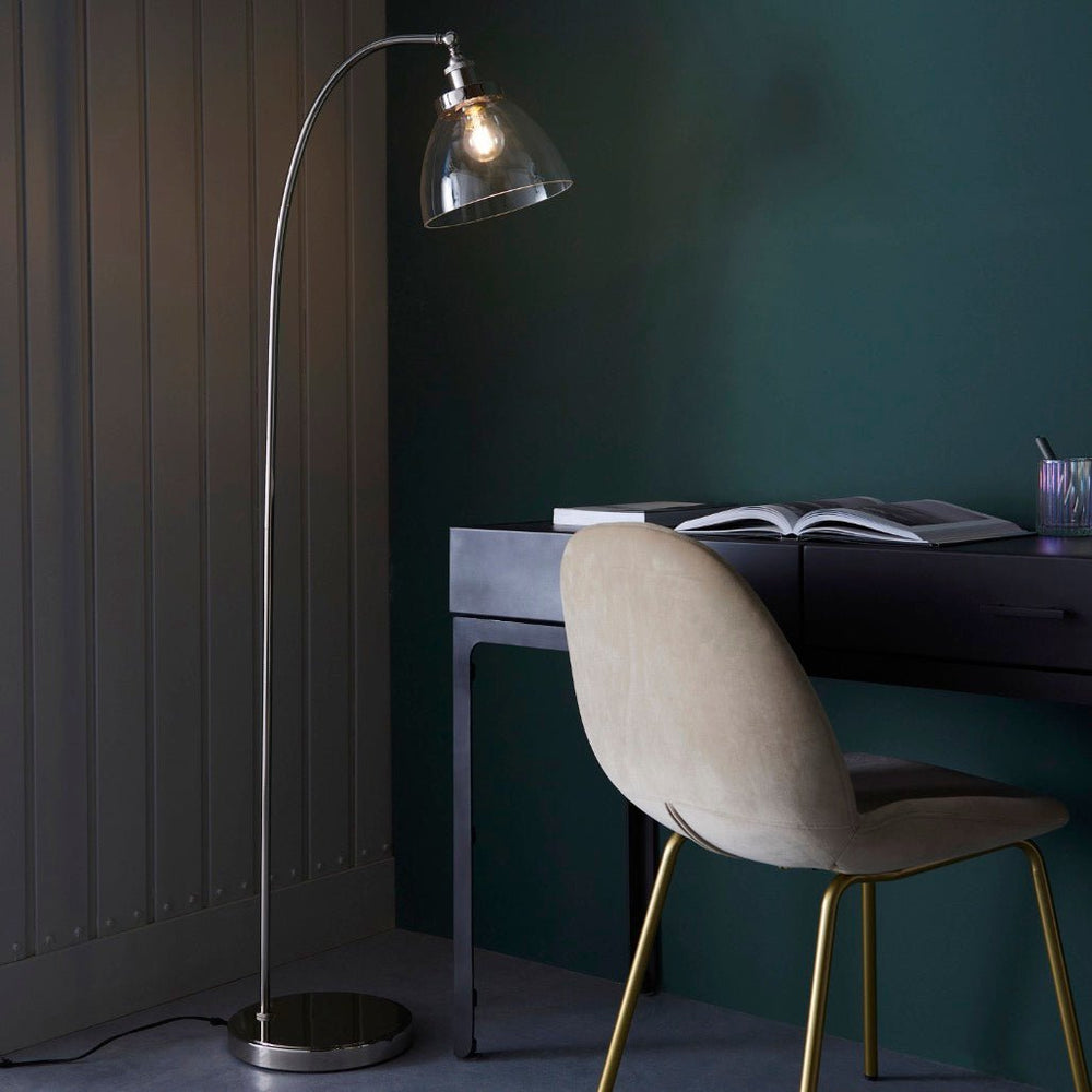 Hansen Floor Lamp - Bright Nickel1 - Duck Barn Interiors
