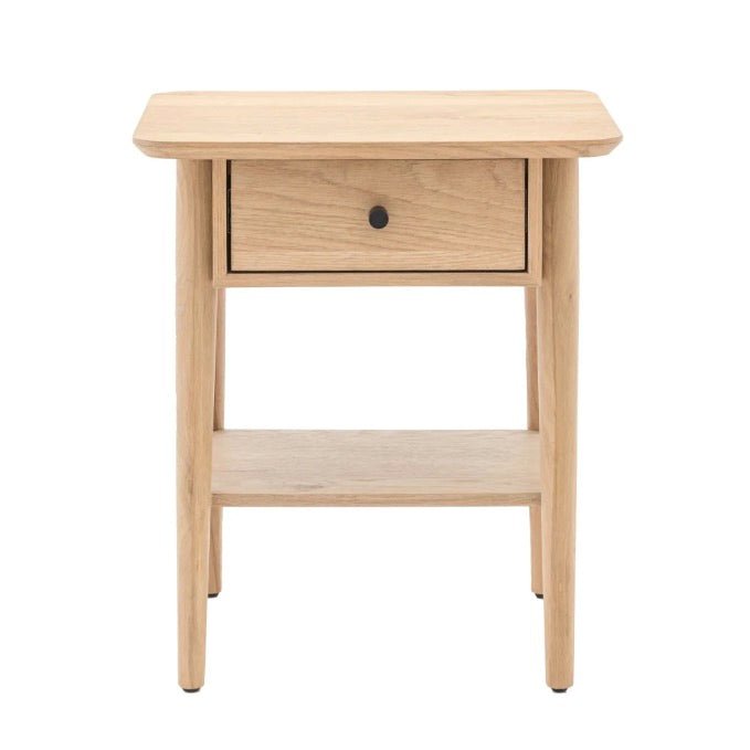 Hatfield 1 Drawer Bedside Table - Oak9 - Duck Barn Interiors