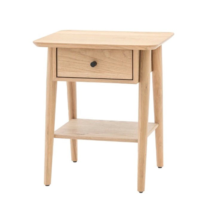 Hatfield 1 Drawer Bedside Table - Oak4 - Duck Barn Interiors