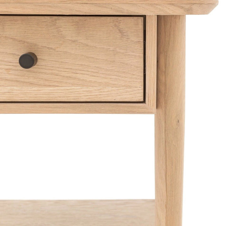 Hatfield 1 Drawer Bedside Table - Oak7 - Duck Barn Interiors