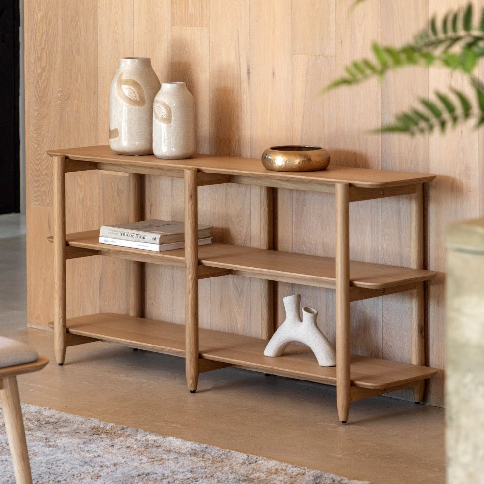 Hatfield Oak Open Shelving - Wide1 - Duck Barn Interiors