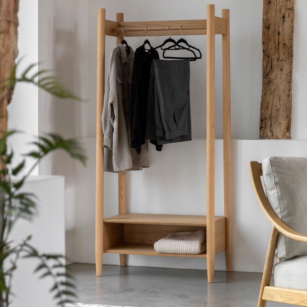 Hatfield Open Wardrobe - Natural1 - Duck Barn Interiors